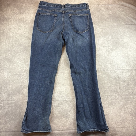 Old Navy Jeans Mens 33x30 Bootcut Dark Denim Flare Workwear Y2K Flex Stretch - Picture 8 of 8